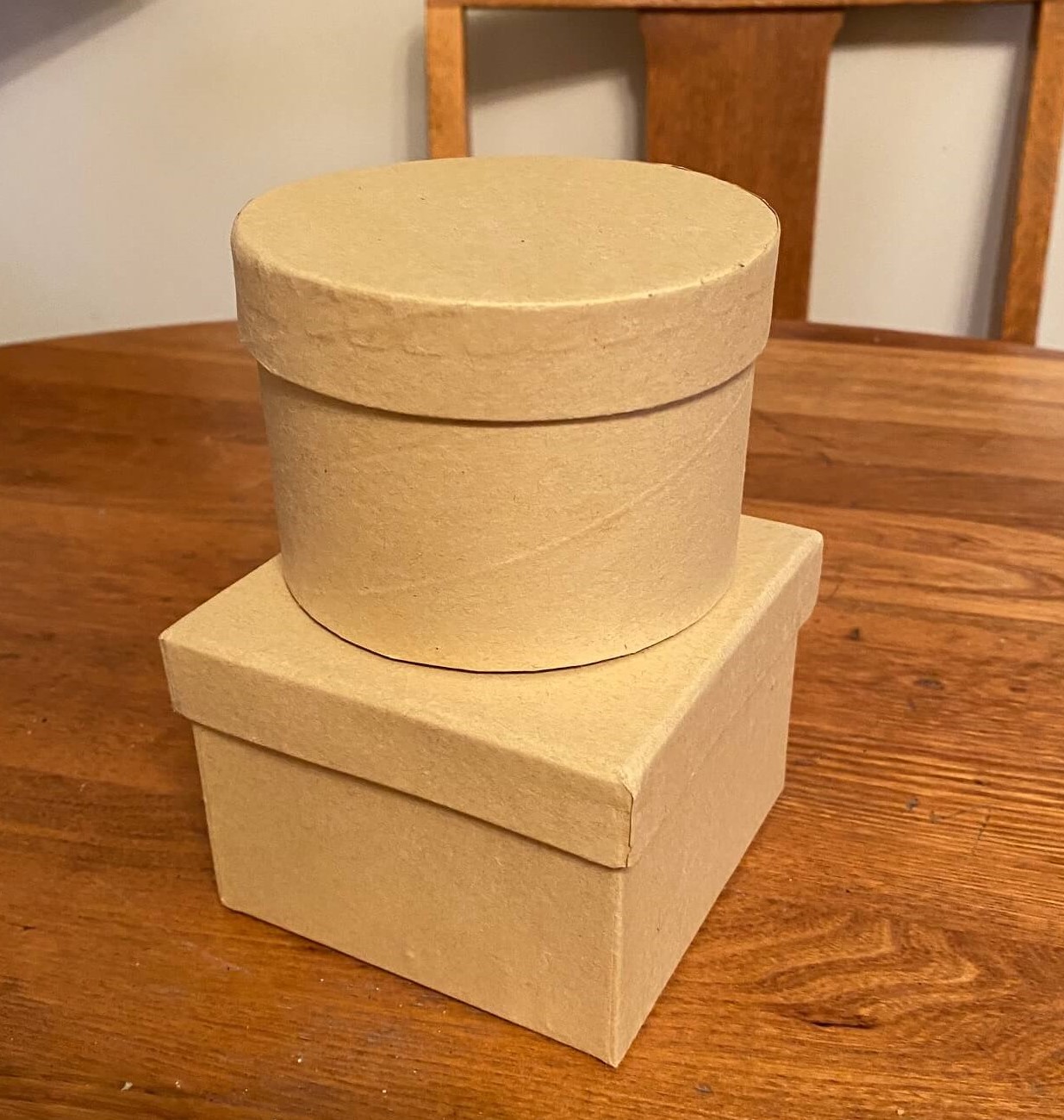 More Paper Mache Box Upcycles With Dollar Tree Rub On Transfers