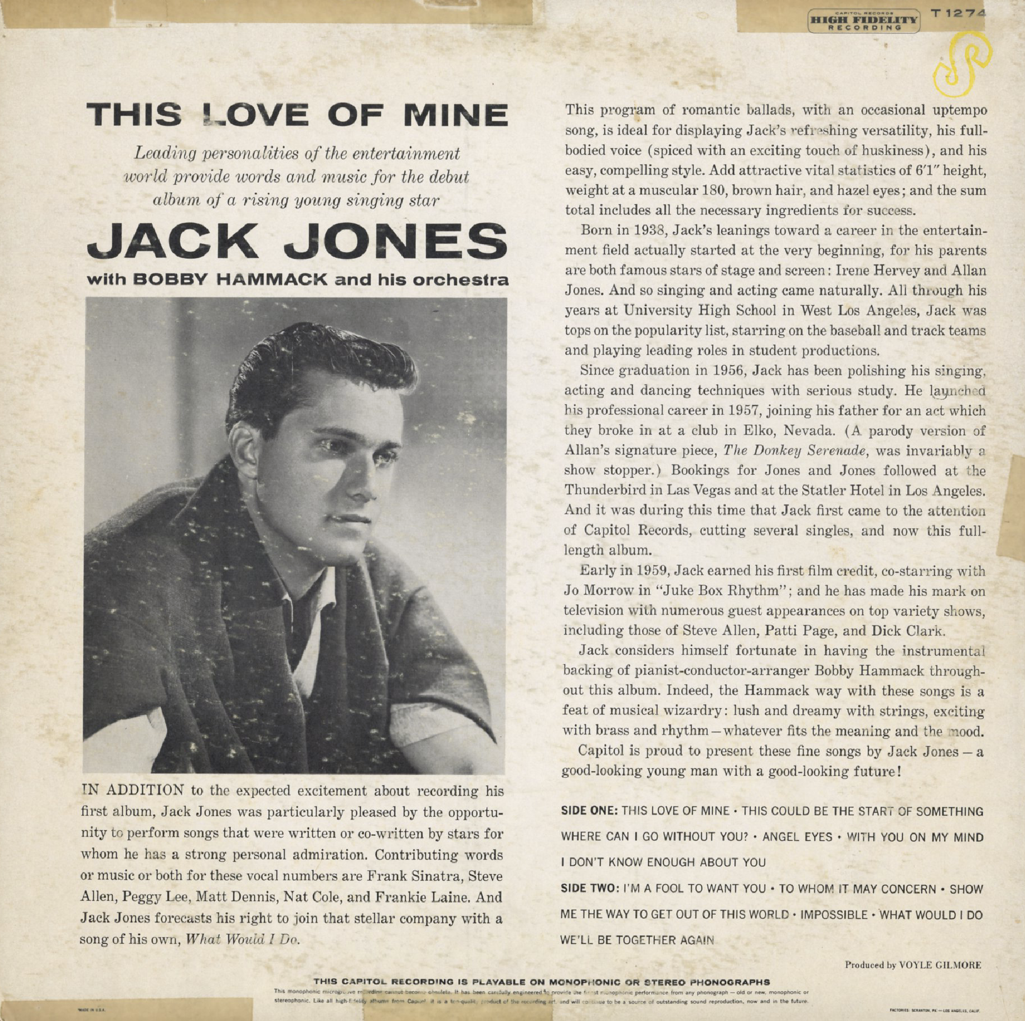 Jack Jones Discography
