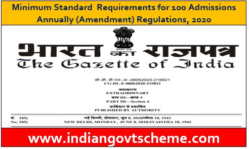 Minimum Standard  Requirements for 100