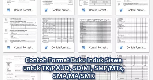 Contoh Format Buku Induk Siswa TKPAUD, SDMI, SMPMTs