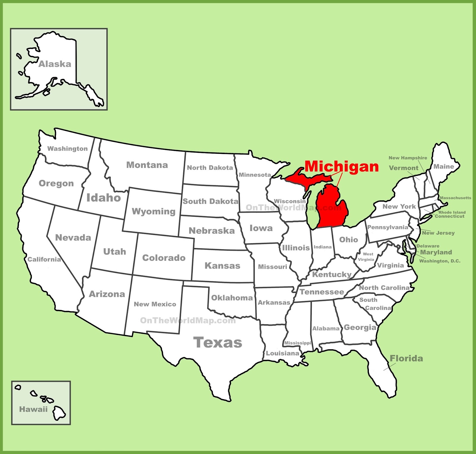 Map of Michigan | State Map of USA