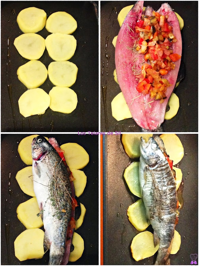 TRUCHAS RELLENAS DE VERDURAS