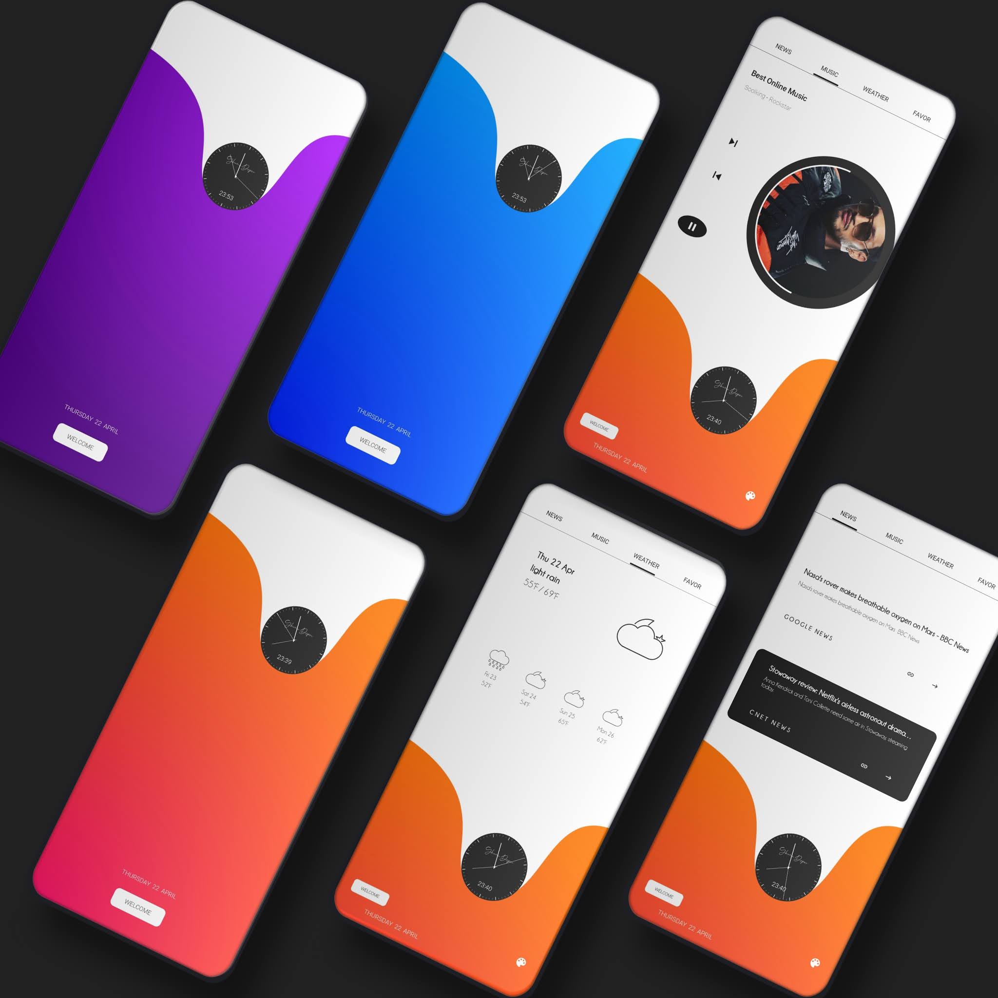 vibrant klwp Themes