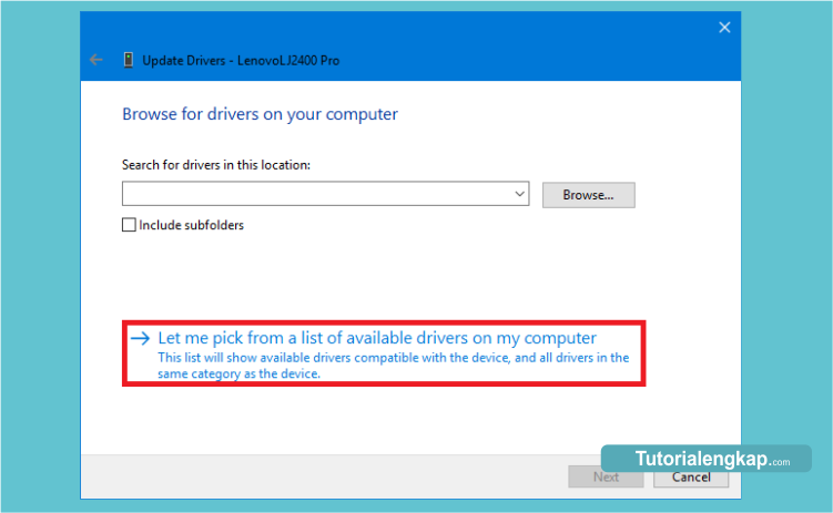 tutorial cara update driver komputer windows 10