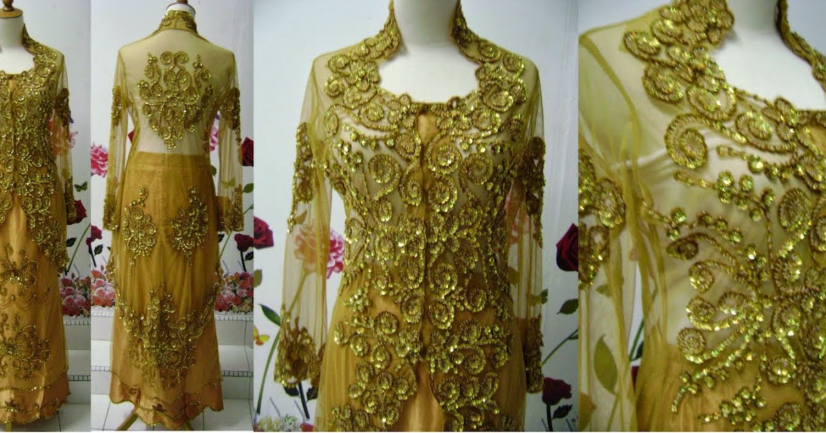 foto kebaya warna gold