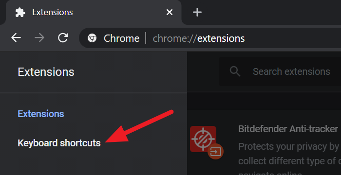 Sneltoetsen in Chrome