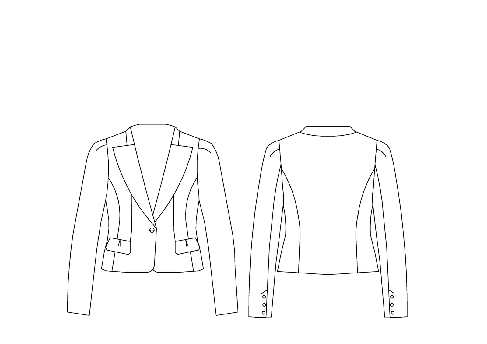 Apparel Pattern Making Women Blazer