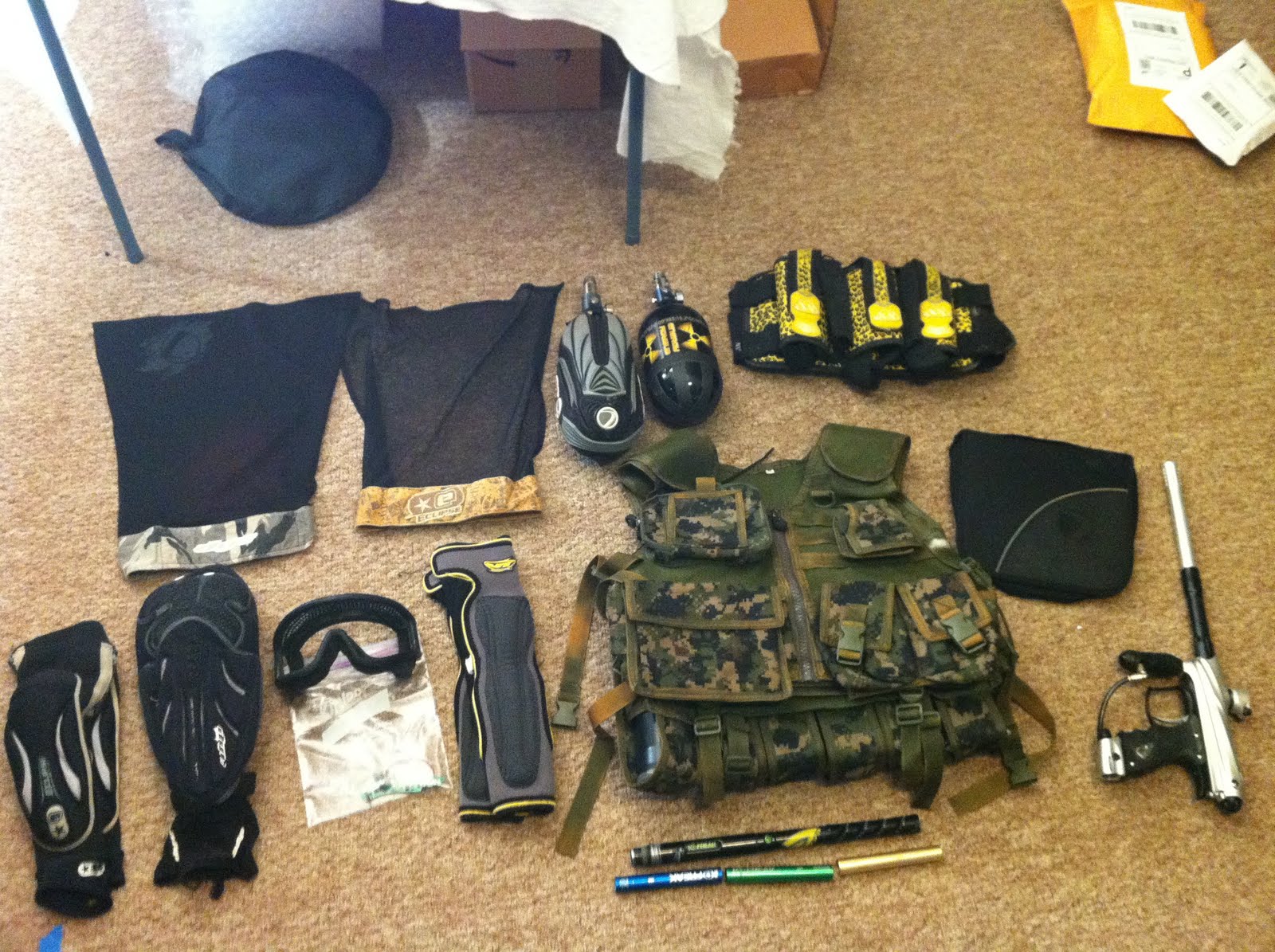 Used Paintball Gear May 19th 2011 DM9 tactical lot