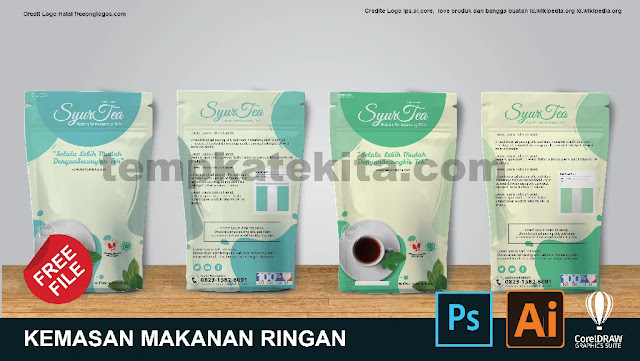 Download Desain Kemasan Produk Minuman Teh Coreldraw Dan Photoshop