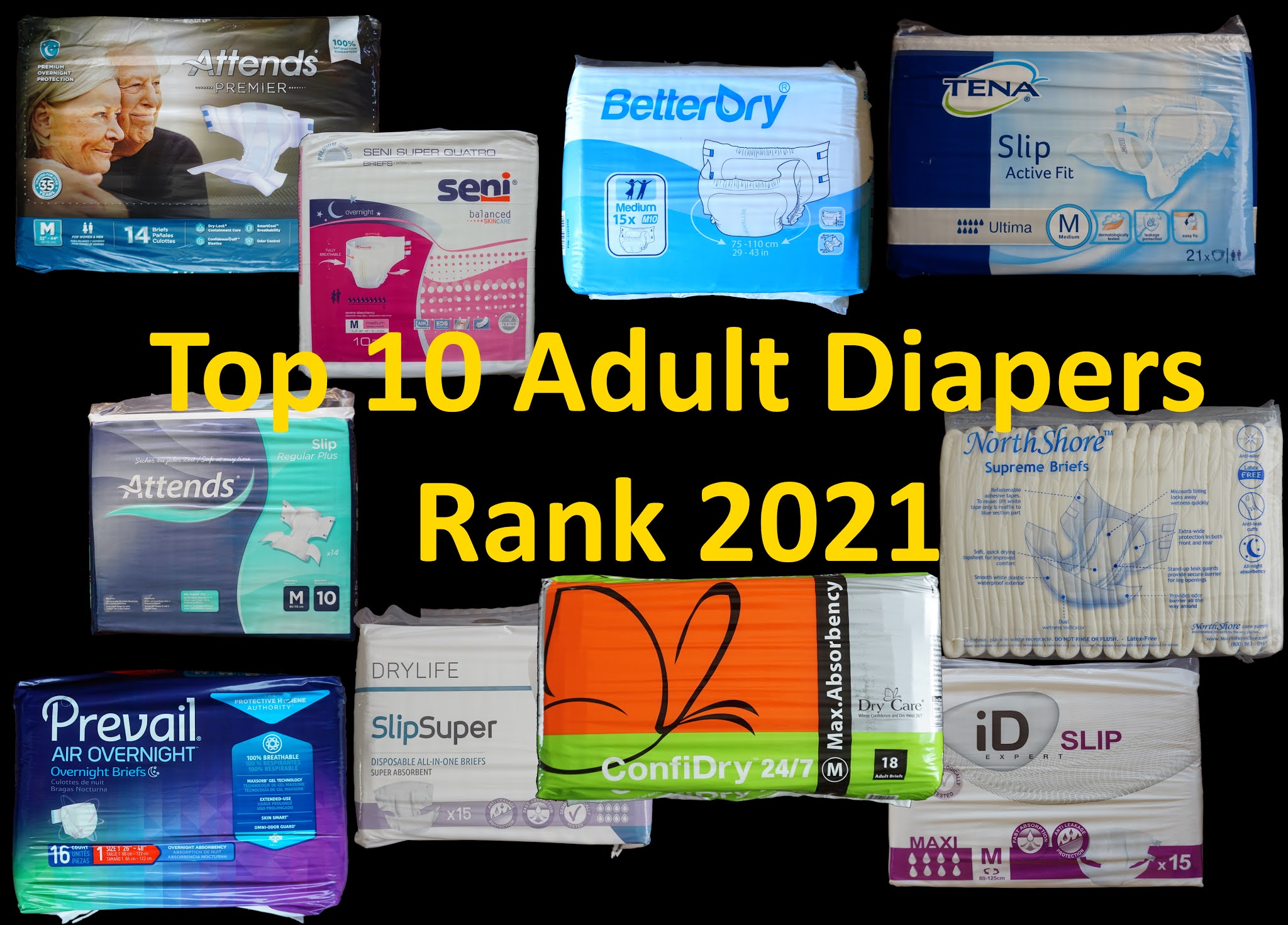 Diaper Metrics: Top 10 Adult Diapers 2021