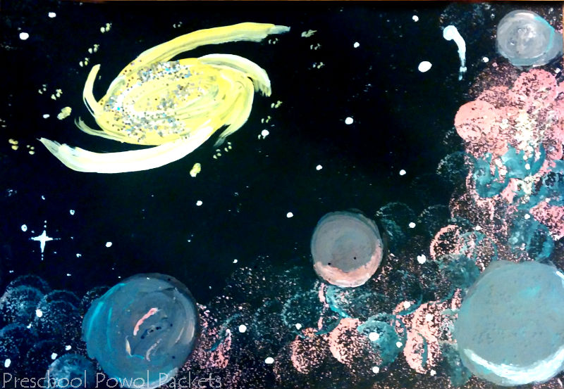 Easy Galaxy Spin Painting Art Project for Kids - Projects with Kids