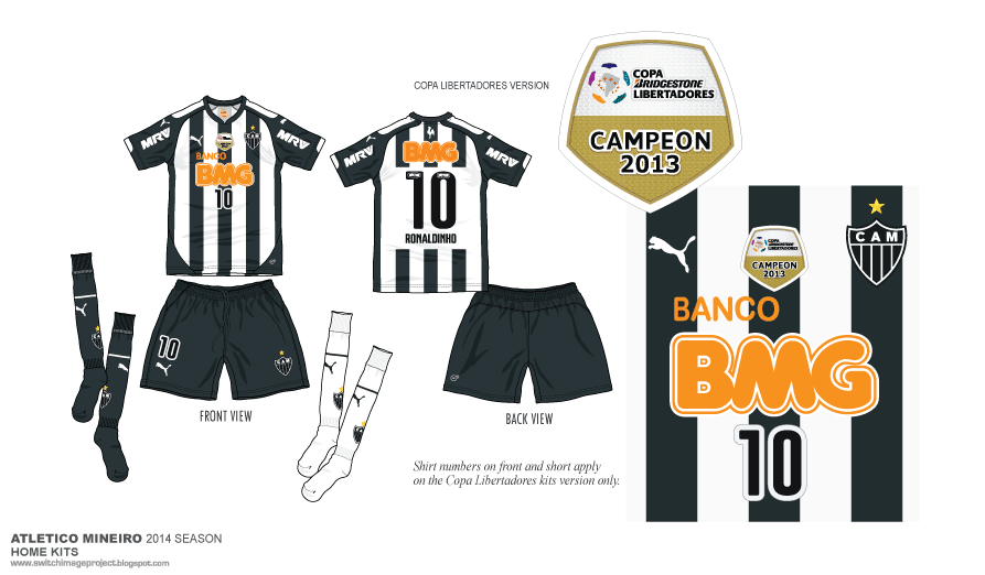 Football teams shirt and kits fan Atlético Mineiro 2014 Home Kits Full
