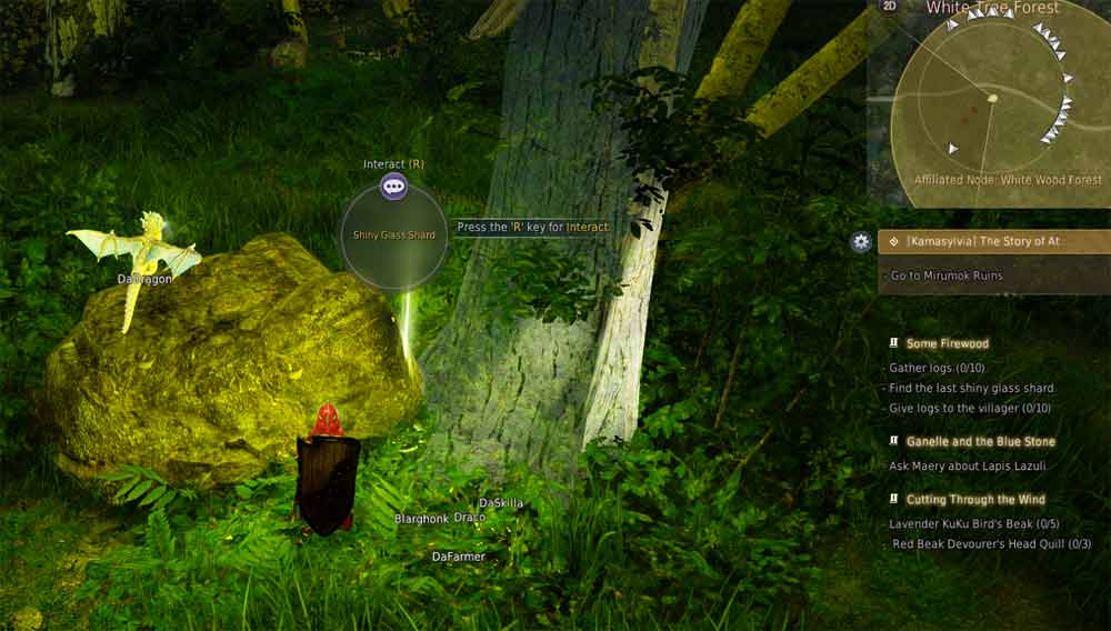 Black Desert Online Find the last shiny glass shard Some Firewood