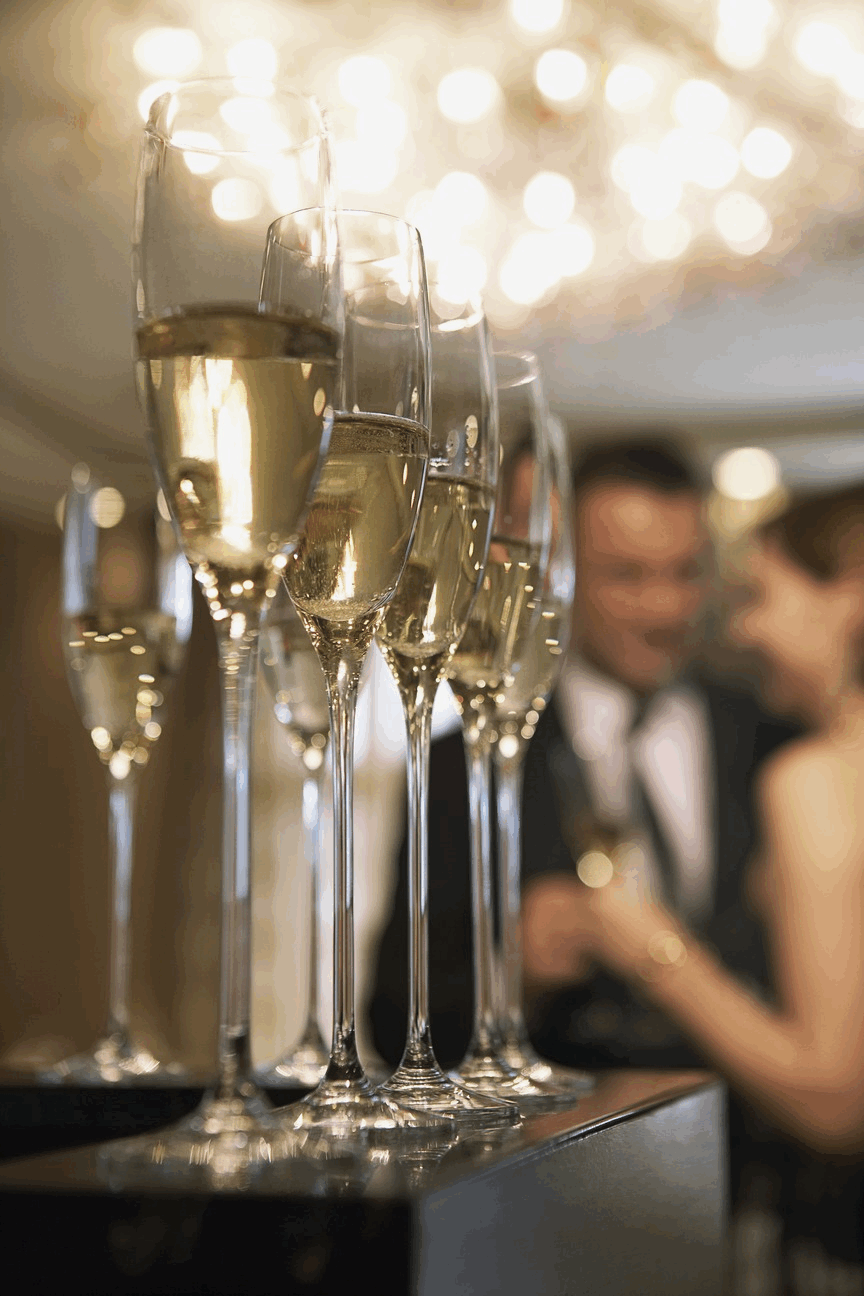 аперитив на банкете. шампанское банкет. фуршет бокалы шампанского. официант с шампанским. банкет коктейль.