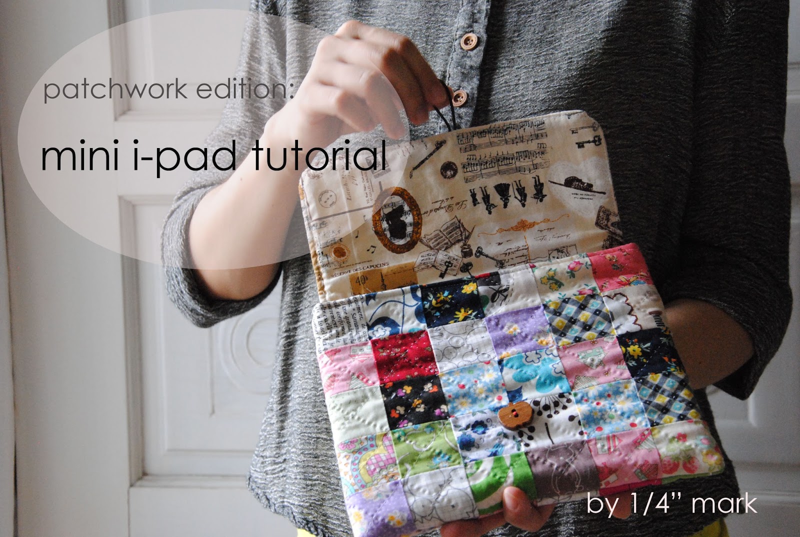 1/4" mark Tutorial mini ipad pouch