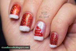 nail christmas french december manicure nails designs theme festive cute polish glittered liner sweet vic