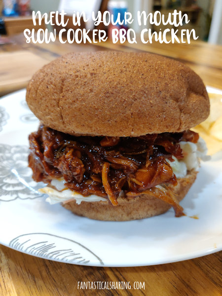 Fantastical Sharing of Recipes: Slow Cooker Melt in Your Mouth BBQ Chicken