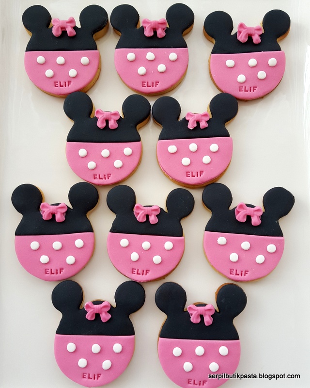 Butik Pasta Kurabiye Makaron Mickey Mouse Kurabiye ve Cupcake