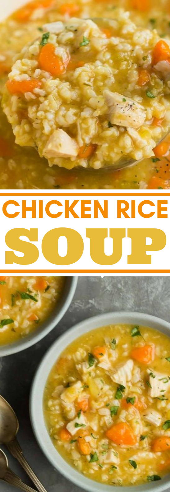 Chicken Rice Soup Stove Top or Slow Cooker easy dinner