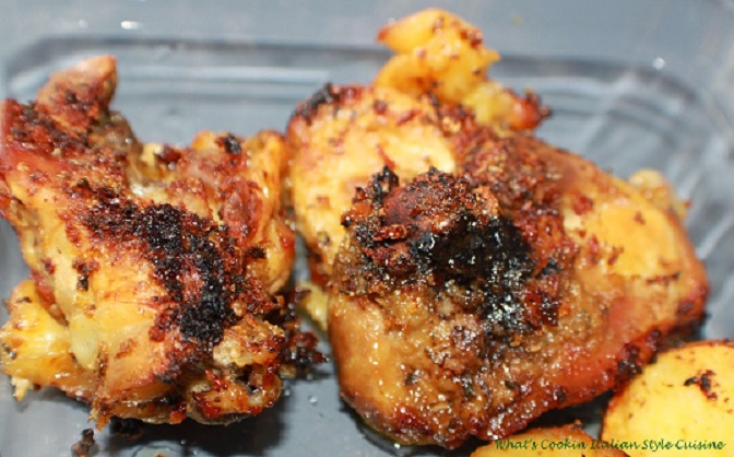 this is fried chicken that was baked in the oven
