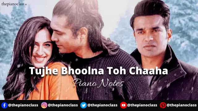 Tujhe Bhoolna Toh Chaaha Piano Notes - Jubin Nautiyal 