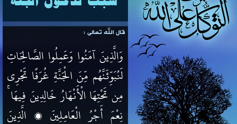 ثمرات التوكل على الله سبب لدخول الجنة مدونة قلوب عامرة بذكر الله ثمرات التوكل على الله سبب لدخول الجنة مدونة قلوب عامرة بذكر الله