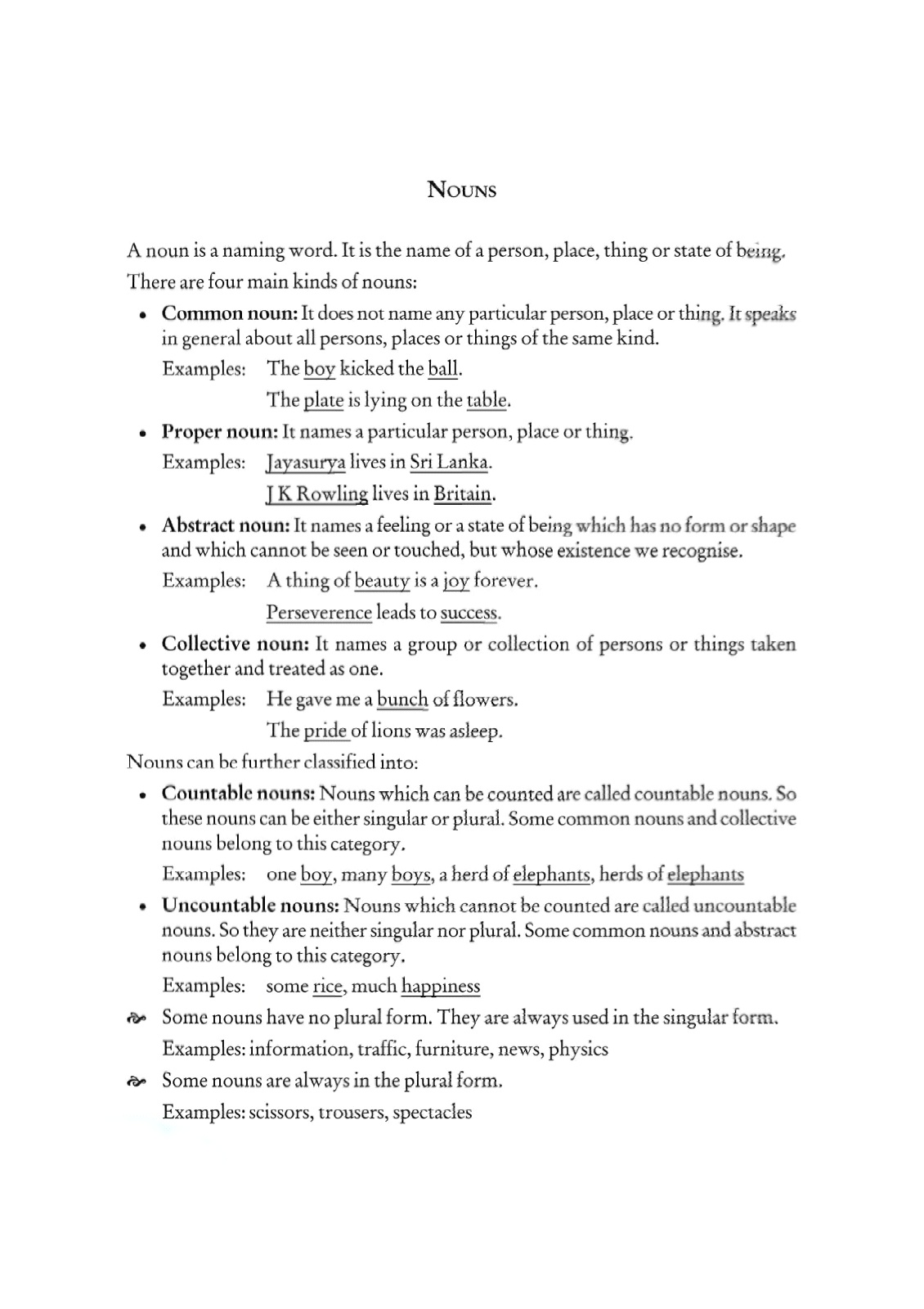 NOUN AND ITS TYPES PARTS OF SPEECH SKIWORDY