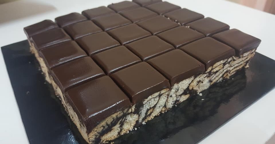 RESEPI KEK BATIK TOPPING GANACHE Resepi Kek Biskut Raya
