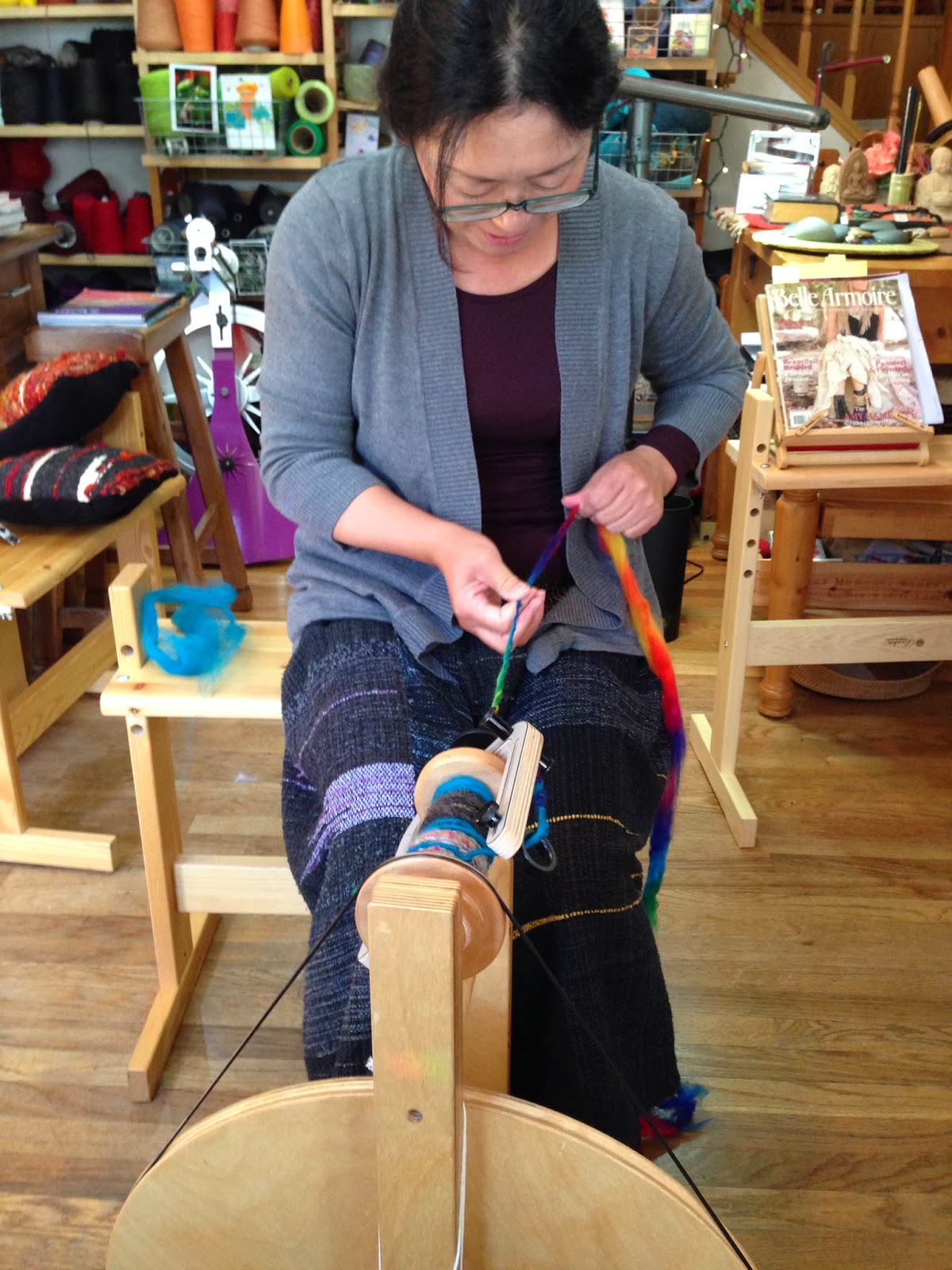 CENTERING WITH FIBER Saori weaving, Spinning class, and stuff I have