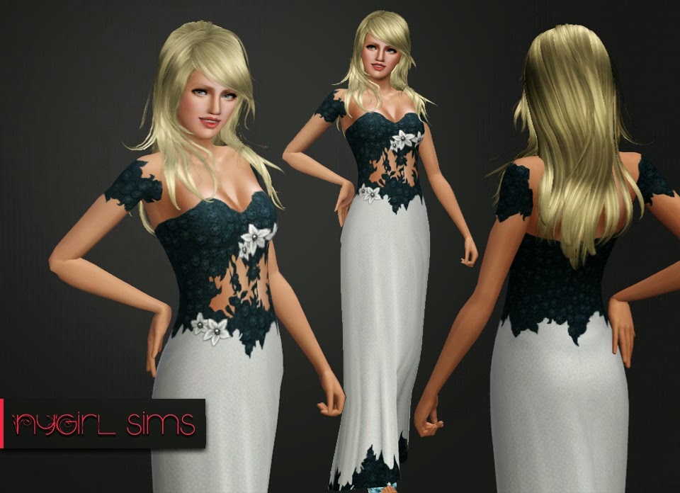Best Daily Sims 3: Floral Formal Dress by NyGirl
