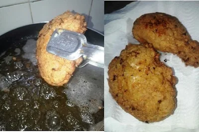 drain-the-fried-chicken-on-kitchen-towel
