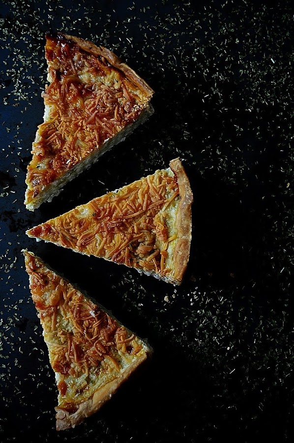 Quiche de calabacín, puerro y queso azul de Taramundi - TuvesyyoHago