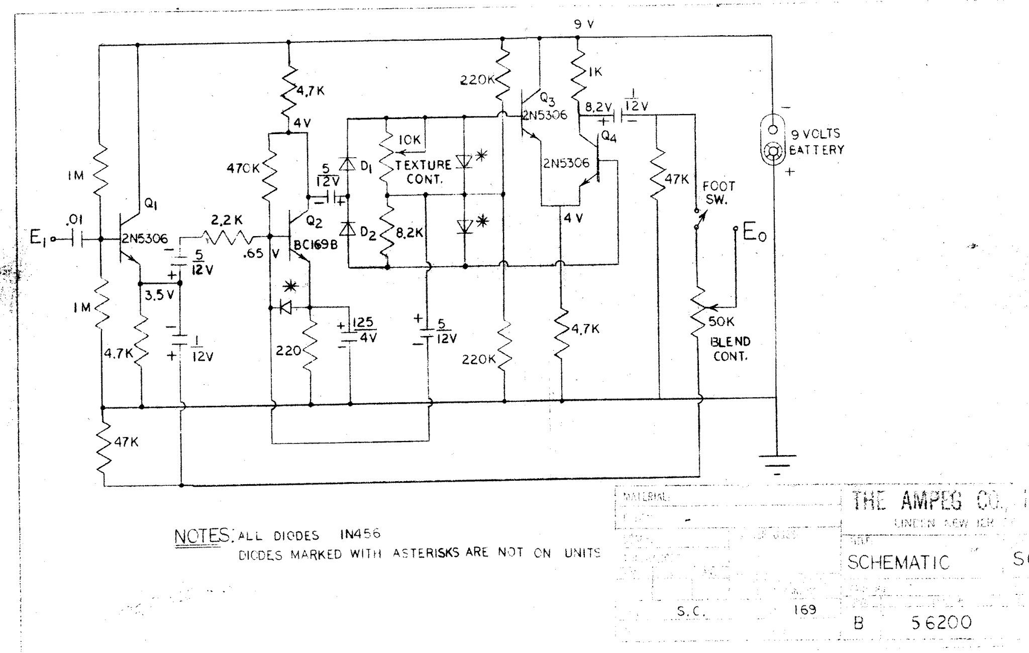 Guitar Effects - Vero - Point to Point - Tag Board Layouts: AMPEG