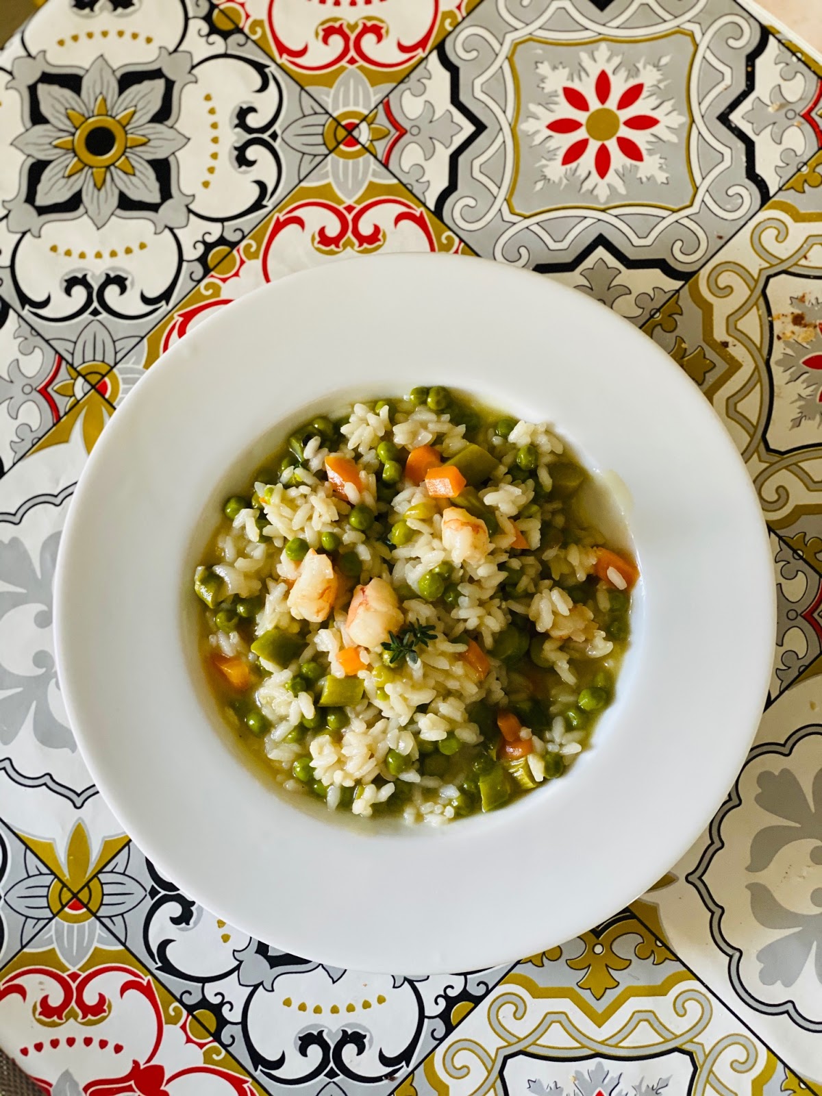 Risotto primavera (piselli, asparagi, gamberi e timo) Anna The Nice