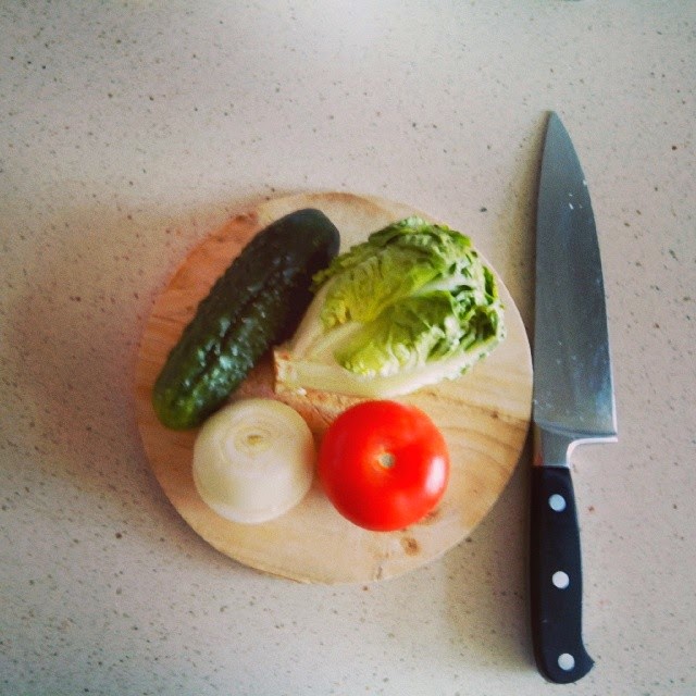 verduras para la hamburguesa