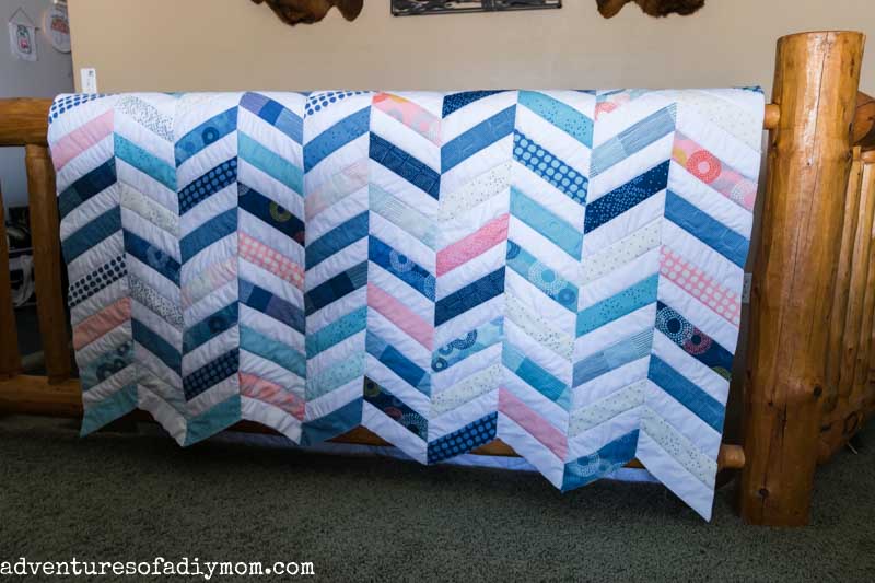 EASY Herringbone Quilt Pattern using 2 1/2 " Strips Adventures of a