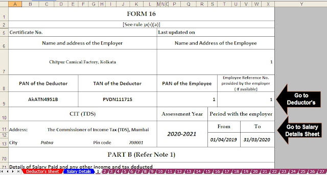 Revised Income Tax Form 16