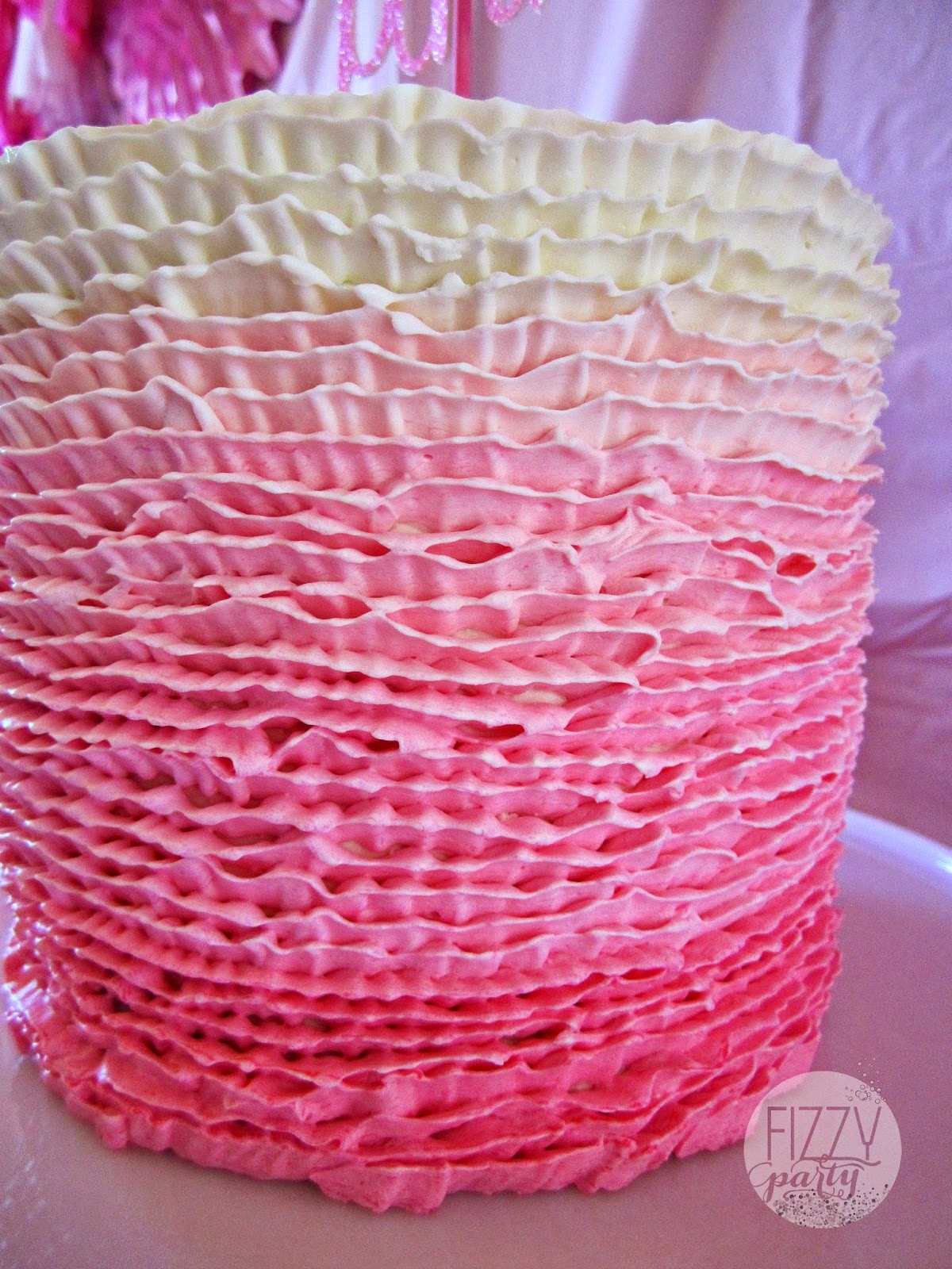 Pink Party ombre cake by Dream Cakes 