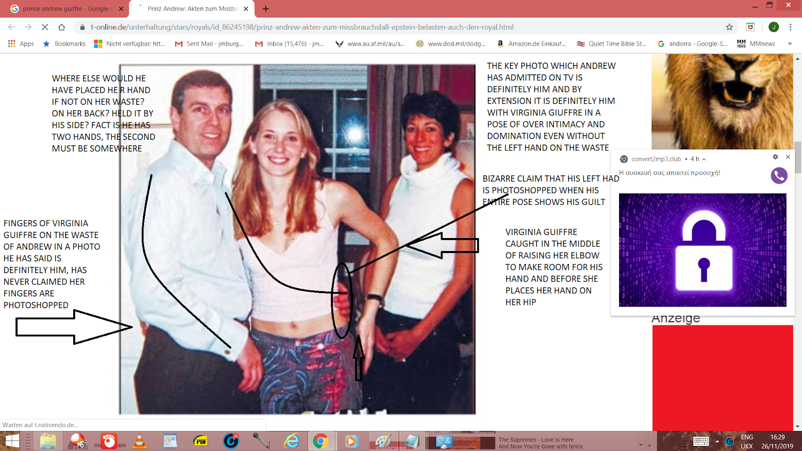 The Left Hand On Virginia Giuffre S Waist Is The Least Of Andrew S Problems When It Comes To A Photo He Has Admitted Is Definitely Him And Her