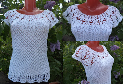 Crochet and Knitting: Free pattern summer blouse top.