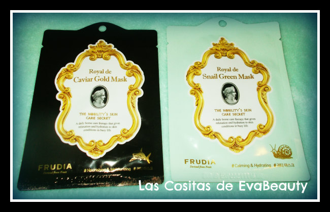 mascarilla coreana facial tissú frudia de caviar y baba de caracol
