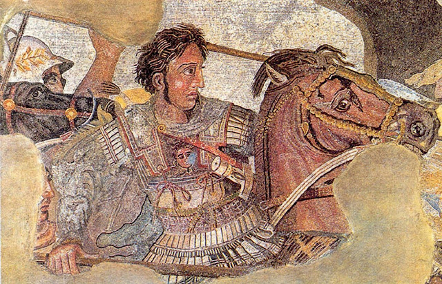 Александр Македонский. Фрагмент древнеримской мозаики из города Помпеи