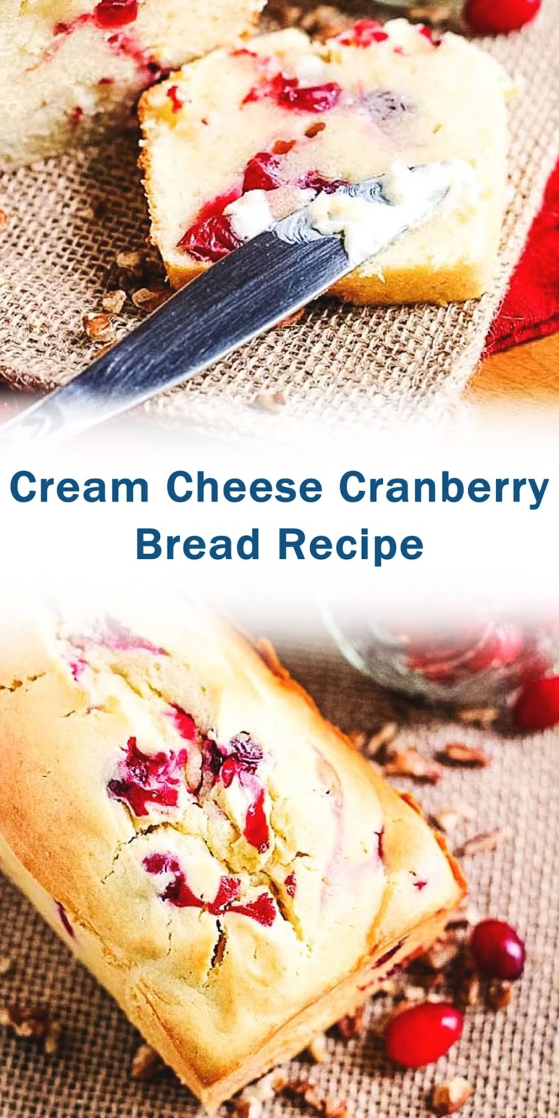 Cream Cheese Cranberry Bread Recipe 3 SECONDS