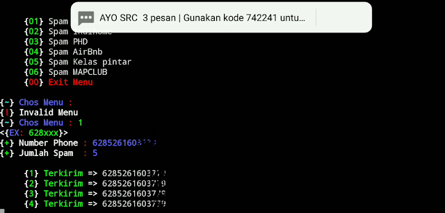 Cara Spam SMS Termux Unlimited Terbaru