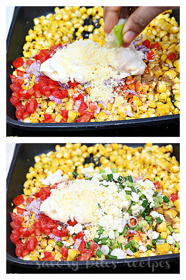 steps to make mexican street corn salad recipe