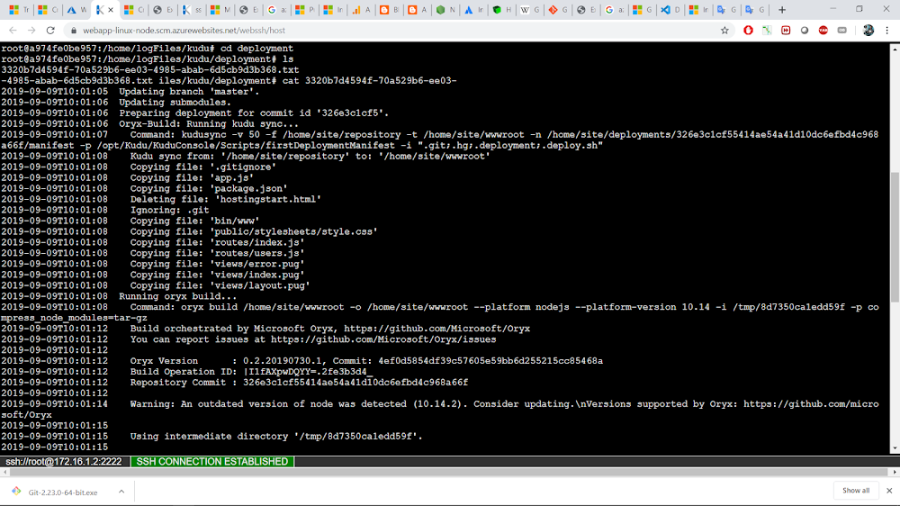 Azure & Co: Build a Node.js application and deploy it (git push) to an ...