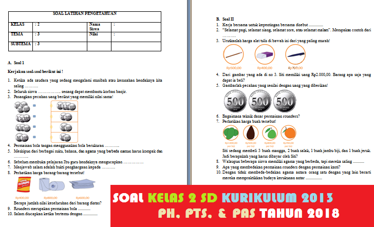 Soal Pecahan Uang Kelas 2 Sd - Info Terkait Uang