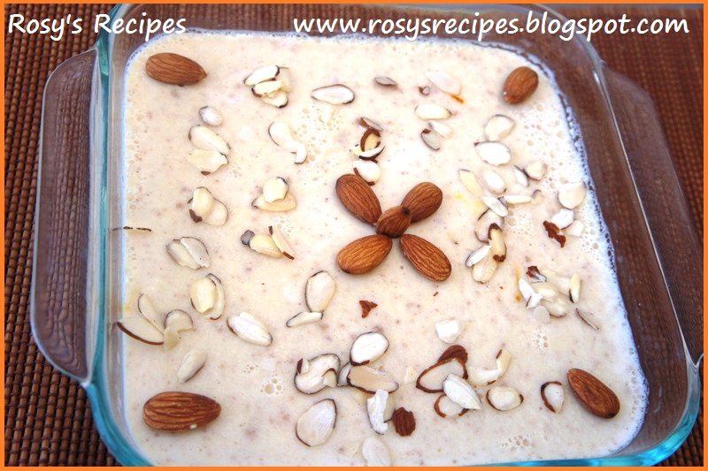 Rosy's Recipes Almond Milk Pudding Easy & Yummy