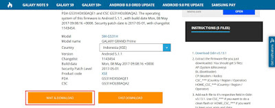 Cara Download Official Firmware Samsung Semua Tipe Di SAMMOBILE