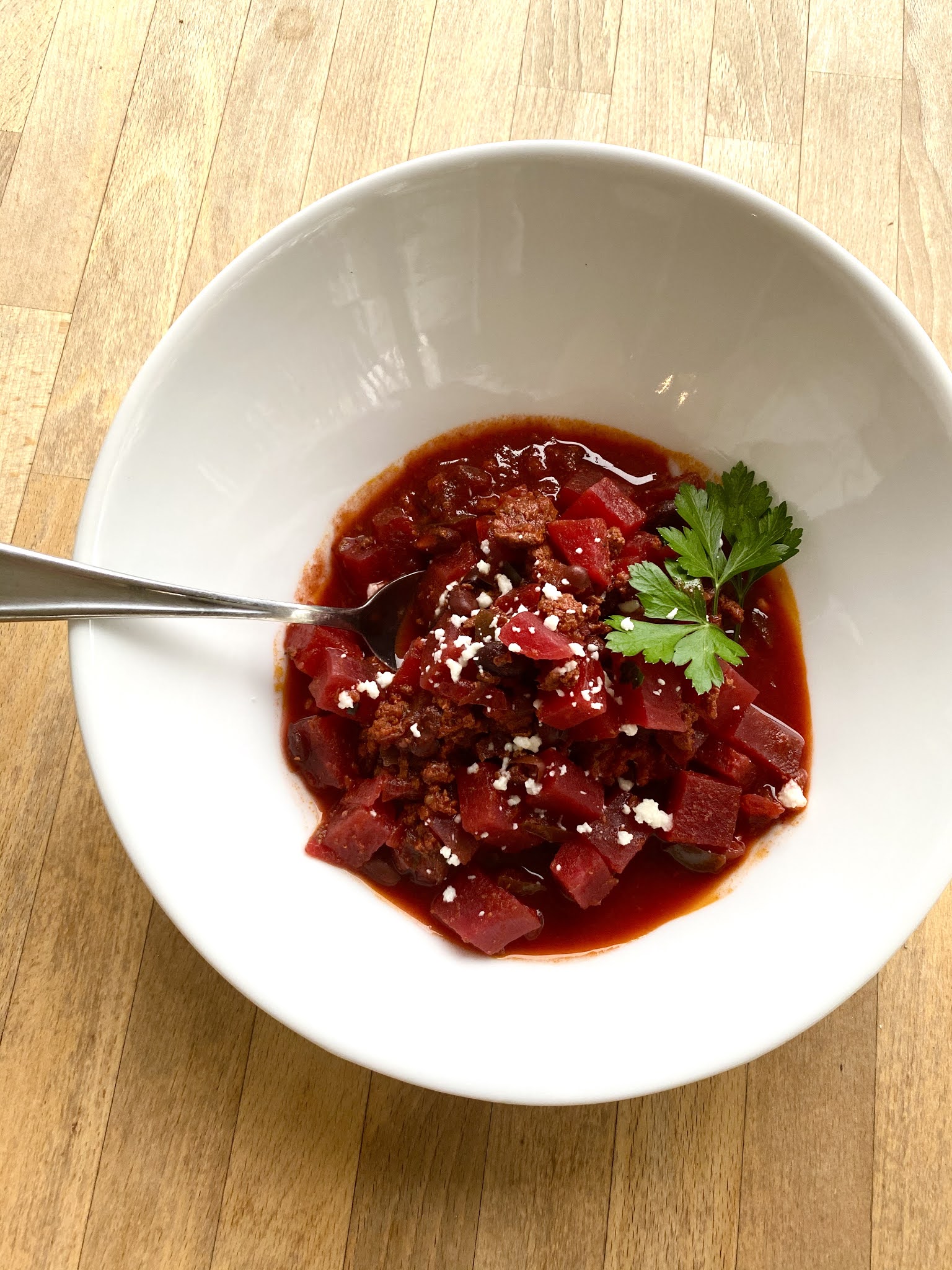 Eighty Twenty 80 Bison, Beet, and Black Bean Chili